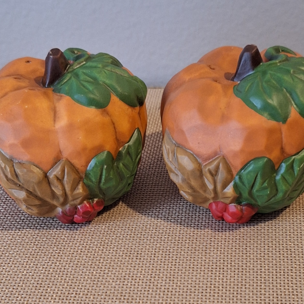 Pumpkin Shaped Salt and Pepper Shakers